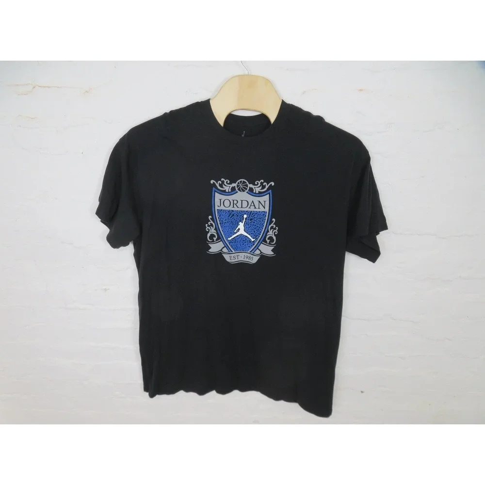 Air Jordan Shirt Mens 3XL Black Crest Shield Jumpman Graphic Tee Short Sleeve